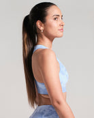 Printed Sports Bra - Pale Blue image 3