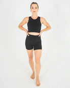 Womens Cropped Vest - Black image 4