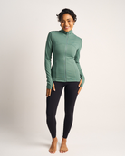 Womens Fitted Long Sleeve Jacket - Forest Green image 5