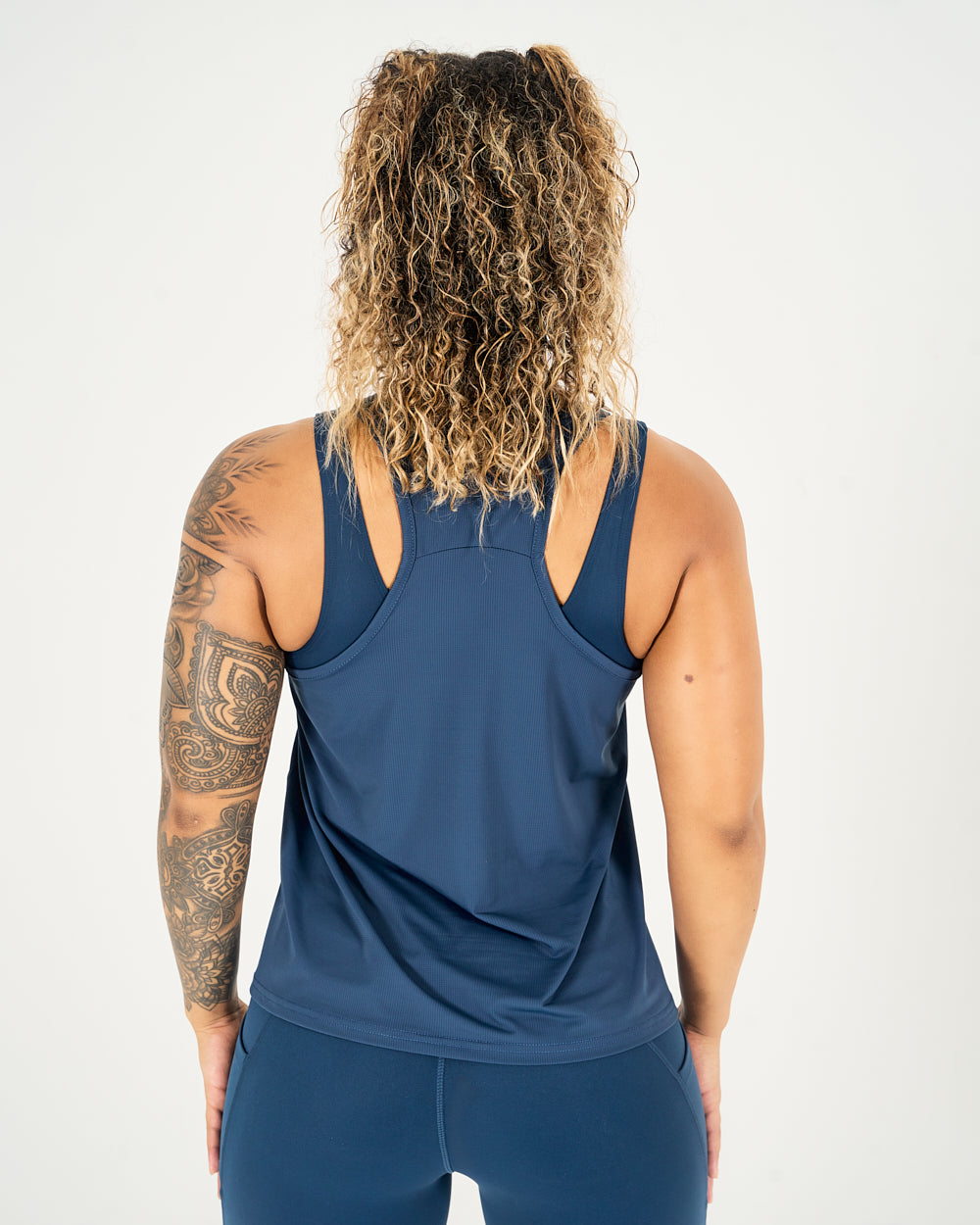 Womens Racerback Tank Top - Navy image 3