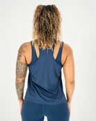 Womens Racerback Tank Top - Navy image 3