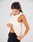 Womens Racerback Tank Top - Vanilla White image 3