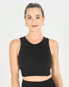 Womens Cropped Vest - Black image 0