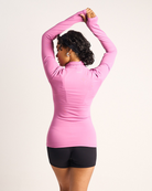 Womens Fitted Long Sleeve Jacket - Dusty Pink image 3