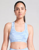 Printed Sports Bra - Pale Blue image 0