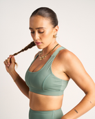 Womens High Impact Sports Bra - Forest Green image 2