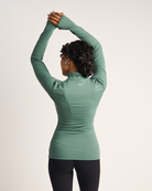 Womens Fitted Long Sleeve Jacket - Forest Green image 3