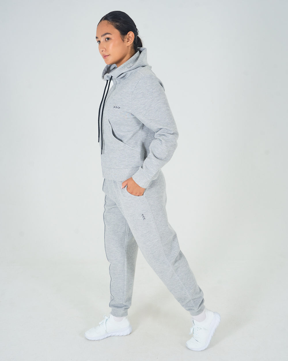 Womens Scuba Joggers - Grey Melange image 3