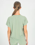 Womens Pinhole Boxy Tee - Sage Green image 3