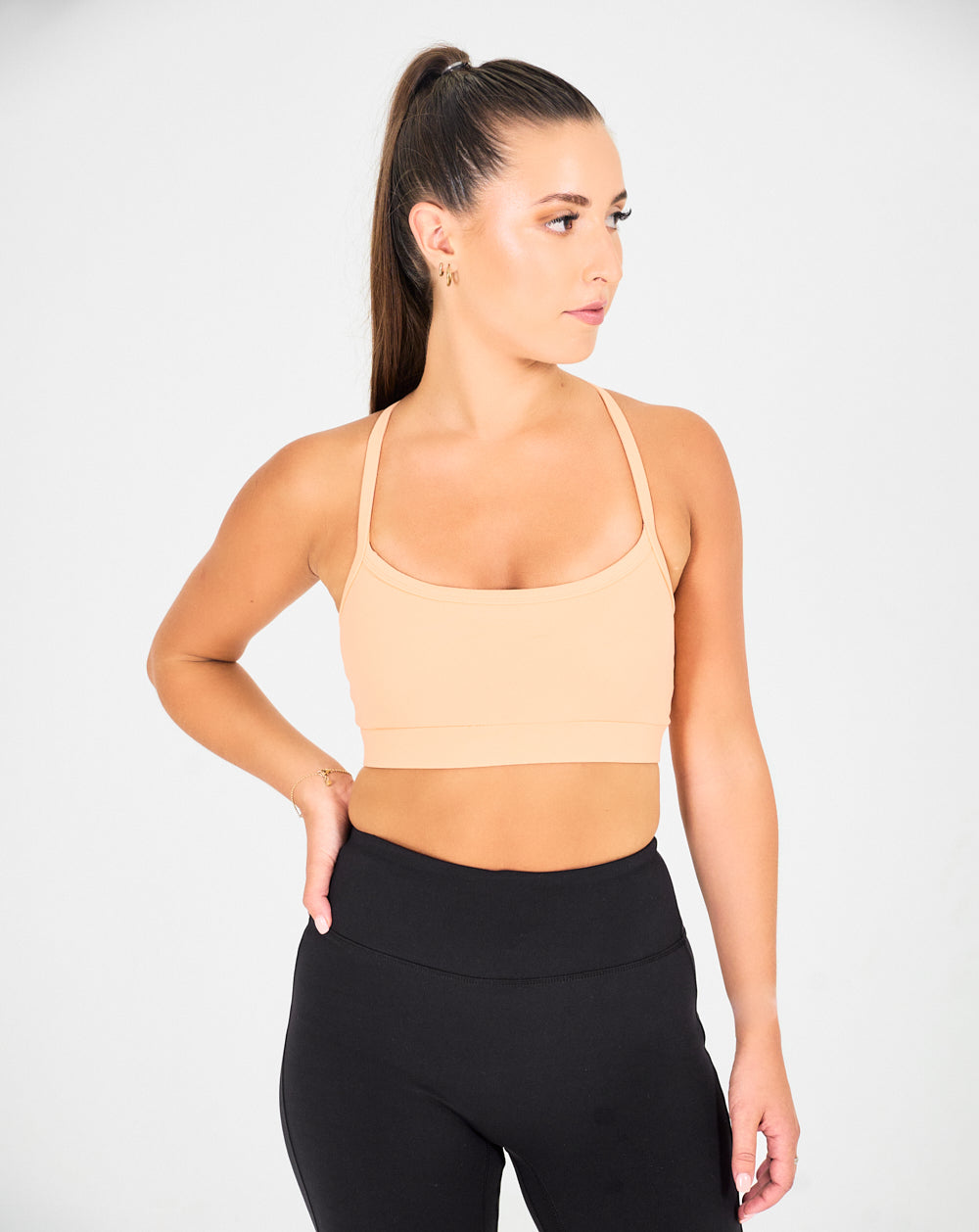 Womens Y Back Sports Bra - Sunrise Peach image 0