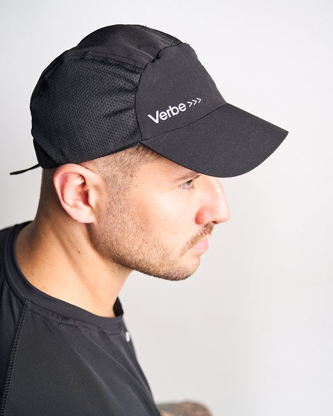Mens Technical Running Cap - Reflective - Black – Verbe Activ