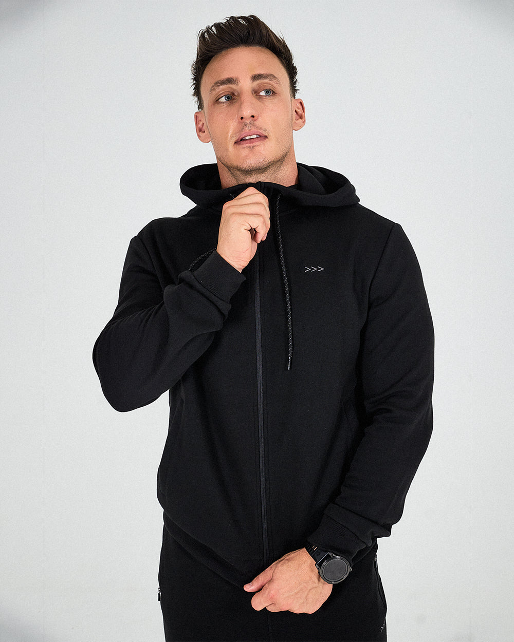 Mens Scuba Hoodie - Black image 0