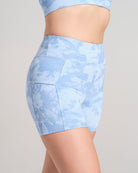 Printed Bike Shorts - Pale Blue image 3