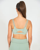 Womens Strappy Sports Bra - Sage Green image 2