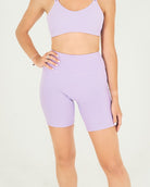 Womens Mid-Thigh Shorts - Lilac image 0