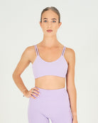 Womens Strappy Sports Bra - Lilac image 0