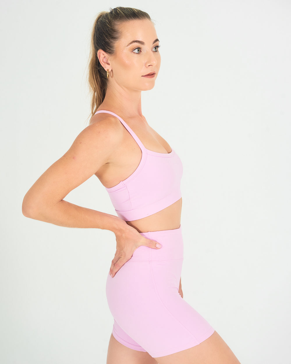 Womens Y Back Sports Bra - Pastel Pink image 2