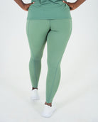 Womens Full Length Leggings - Forest Green image 2
