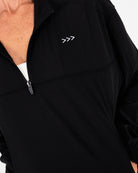 Womens Quarter Zip Jacket - Black image 4