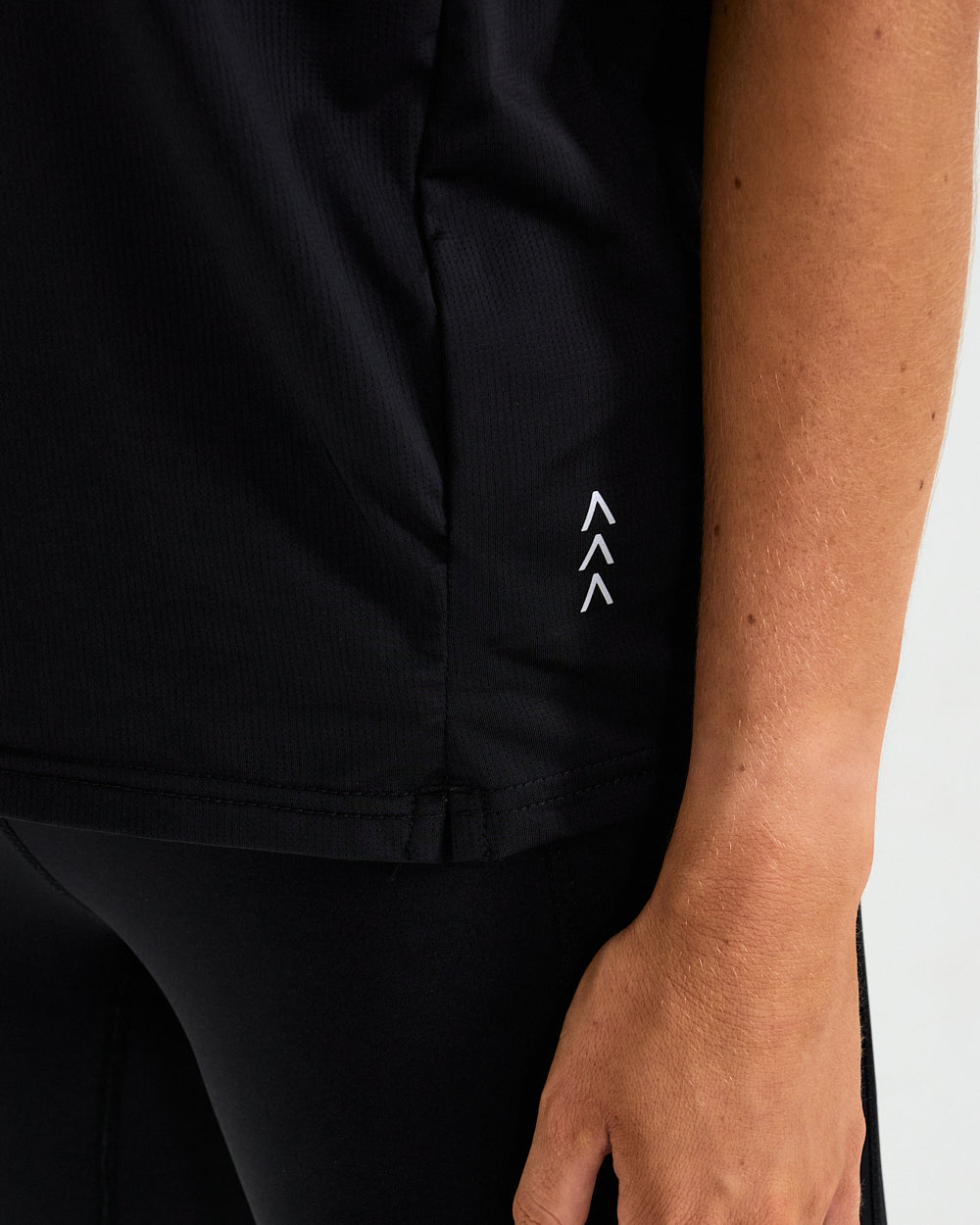 Womens Pinhole Boxy Tee - Black image 4