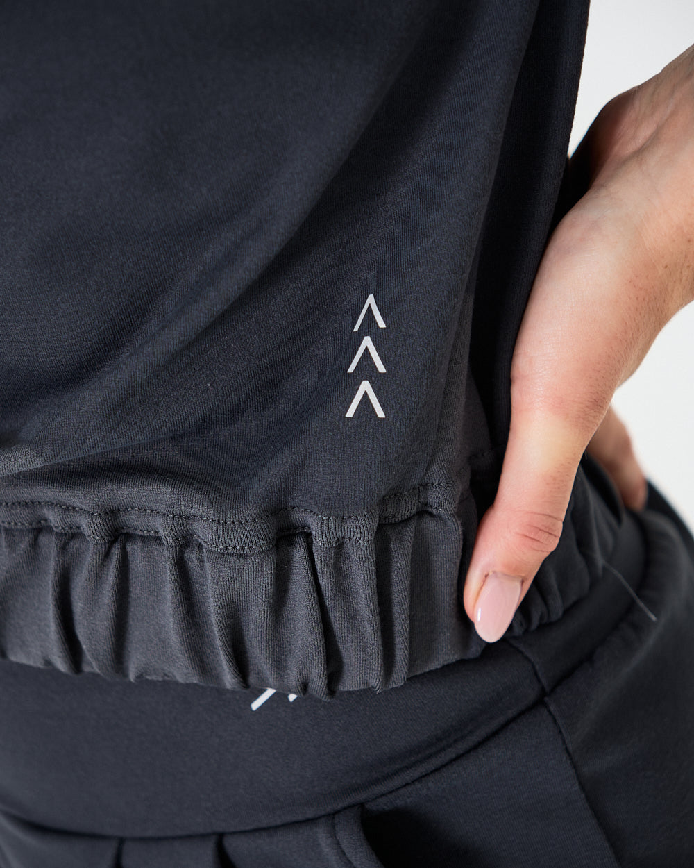 Womens Relaxed Cropped Hoodie - Sapphire Grey image 4