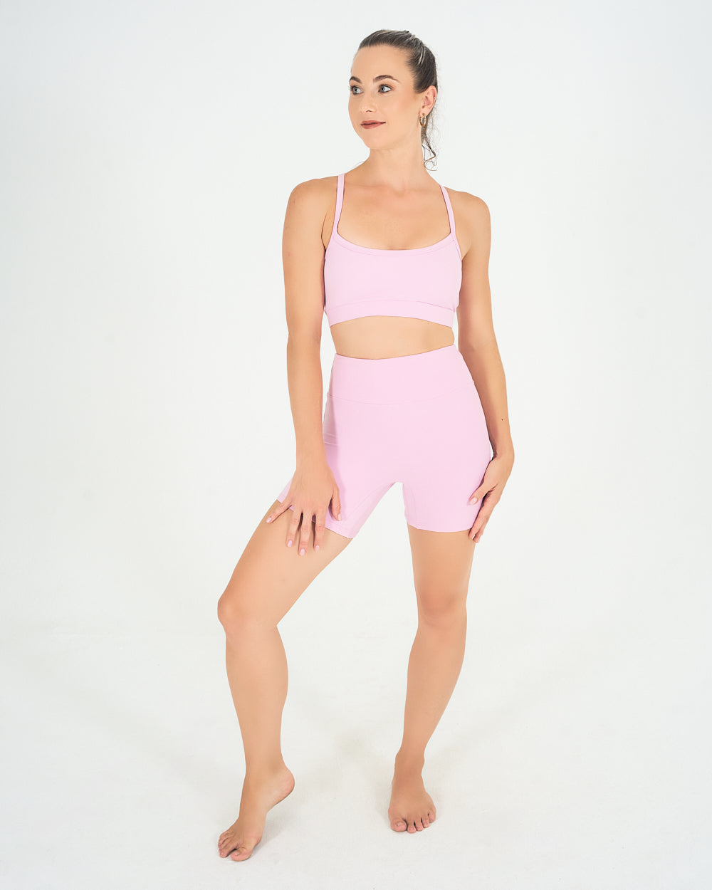 Womens Y Back Sports Bra - Pastel Pink image 5