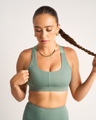 Womens High Impact Sports Bra - Forest Green image 0