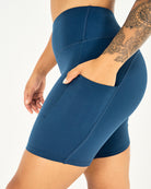 Womens Bike Shorts - Navy image 3
