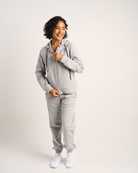 Womens Scuba Hoodie - Grey Melange image 5