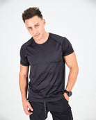 Mens Melange Activ Tee - Black image 0