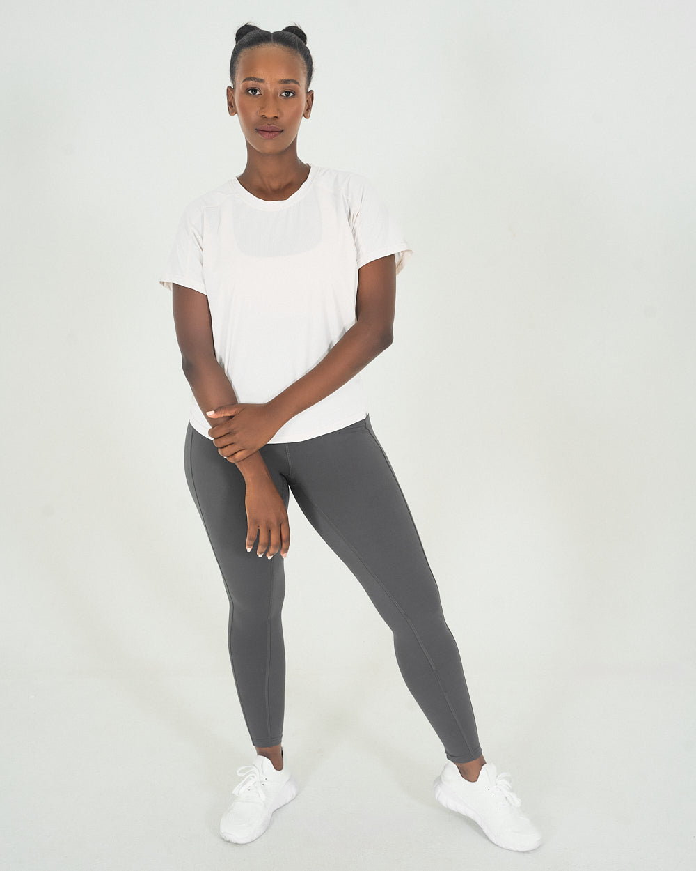 Womens Pinhole Boxy Tee - Vanilla White image 4