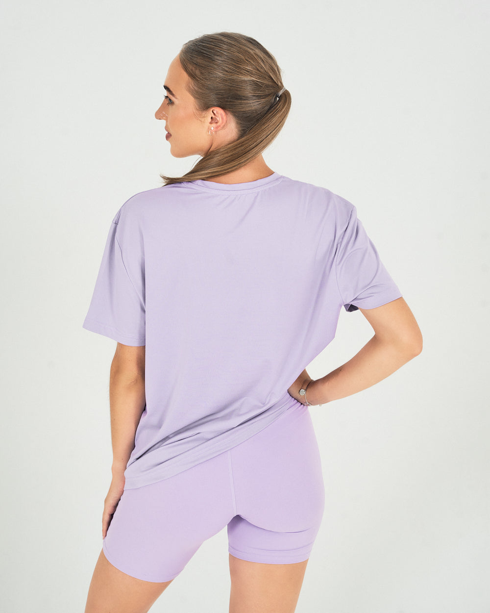 Womens Oversized Tee - Lilac image 3