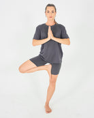 Womens Mid-Thigh Shorts - Sapphire Grey image 5