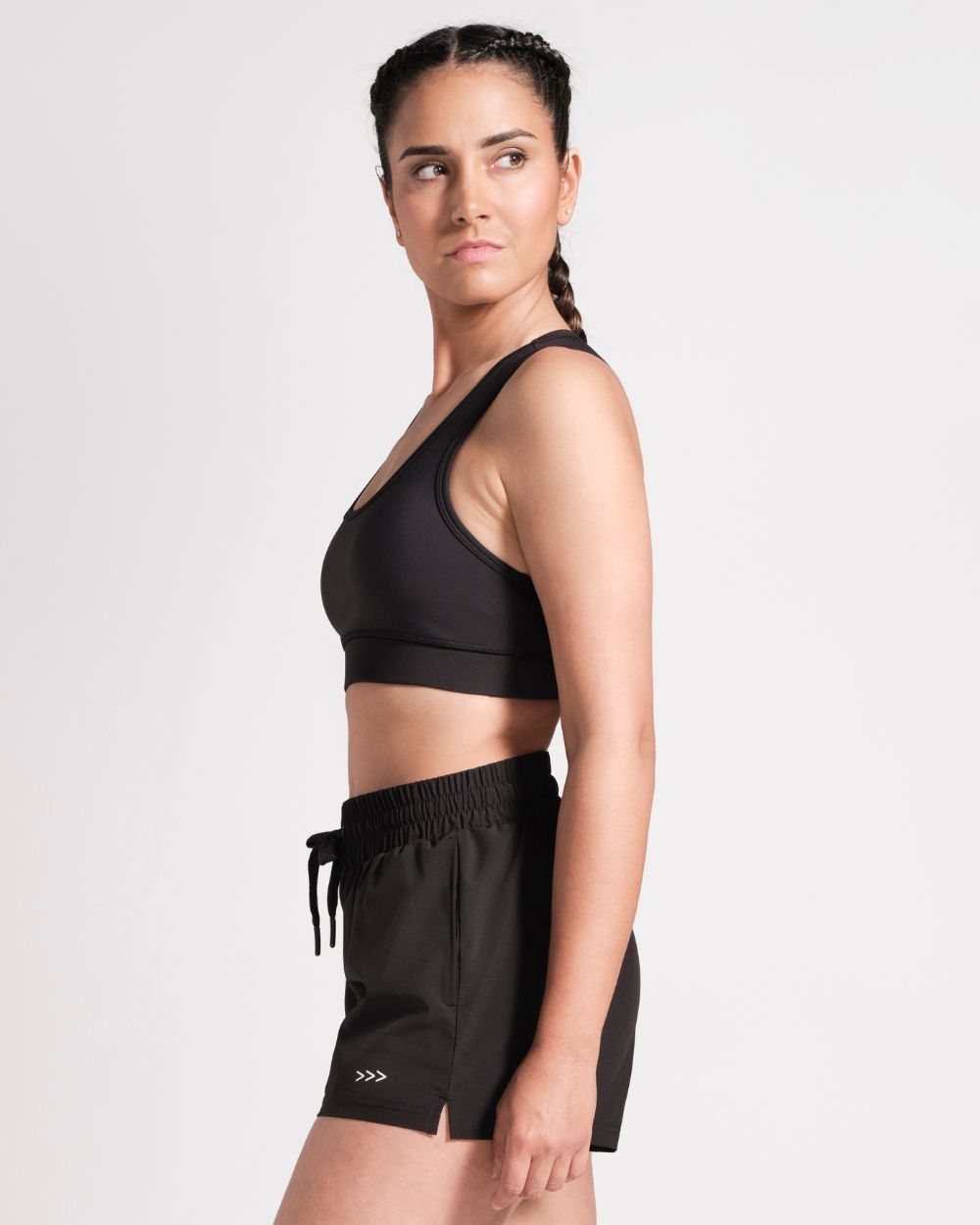 Racerback Sports Bra - Black image 3