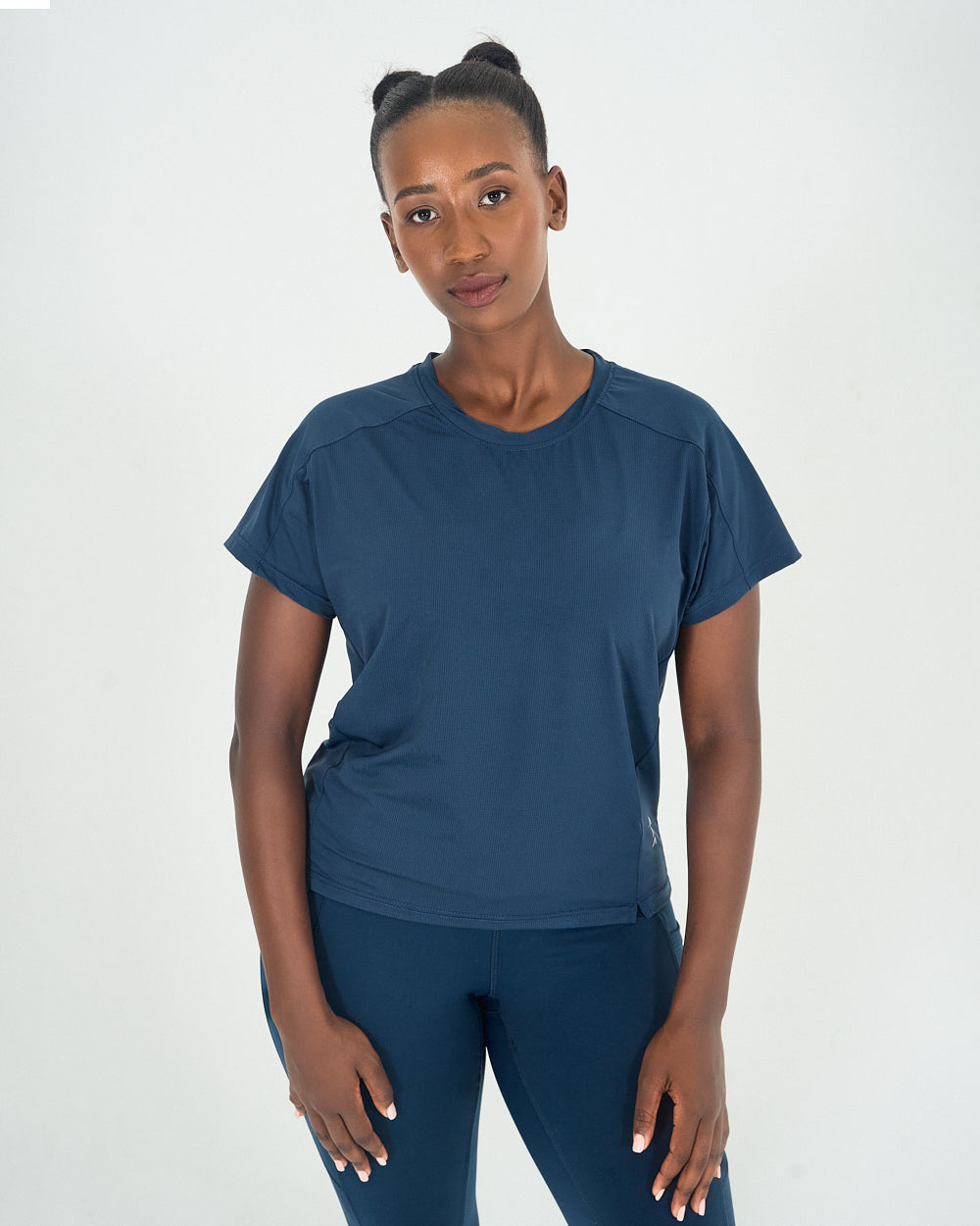 Womens Pinhole Boxy Tee - Navy image 0