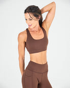 Womens Core Sports Bra - Mocha Brown image 0