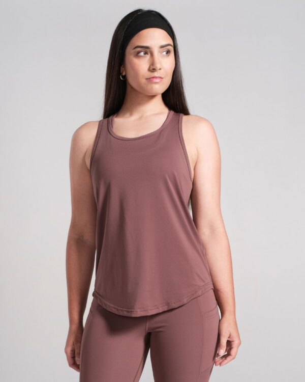 Brown-Racerback-Tank-Top-Front