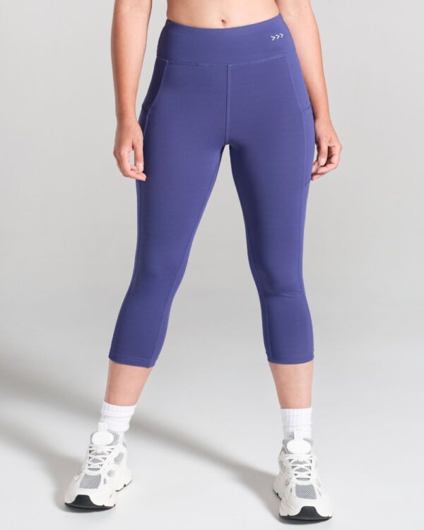 Capri-Leggings-Electric-Blue-Front