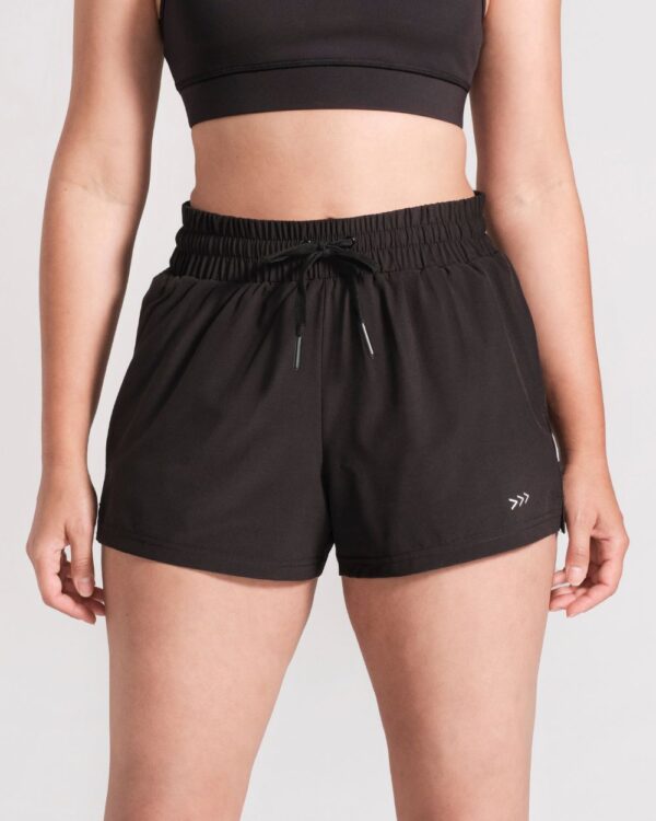 Essentials-Black-Gym-Shorts-Front