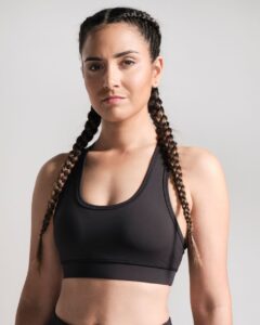 Essentials-Black-Racerback-Sports-Bra-Hero