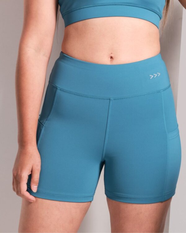 Teal-Bike-Shorts-Front