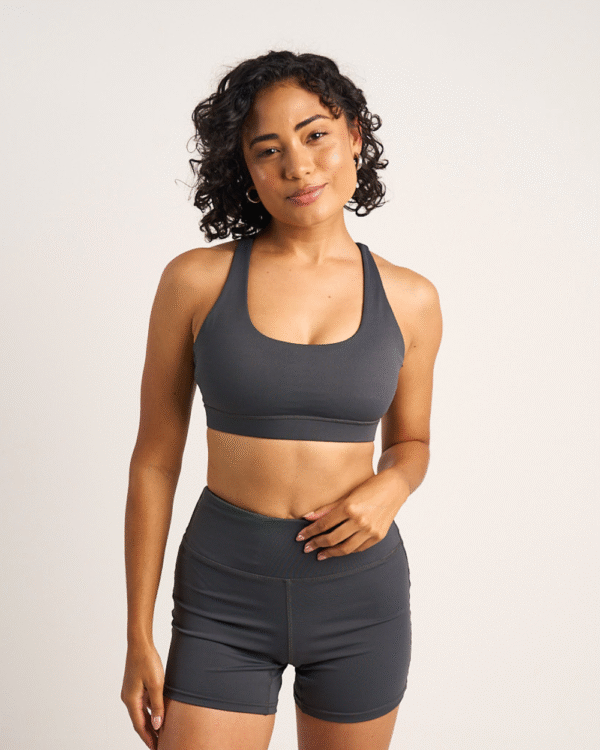 Womens Core Sports Bra - Charcoal