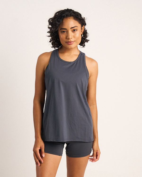 Womens Racerback Tank Top - Charcoal
