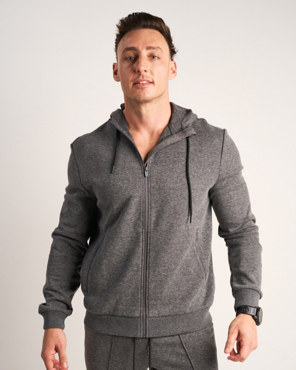 Mens Scuba Hoodie - Charcoal Melange